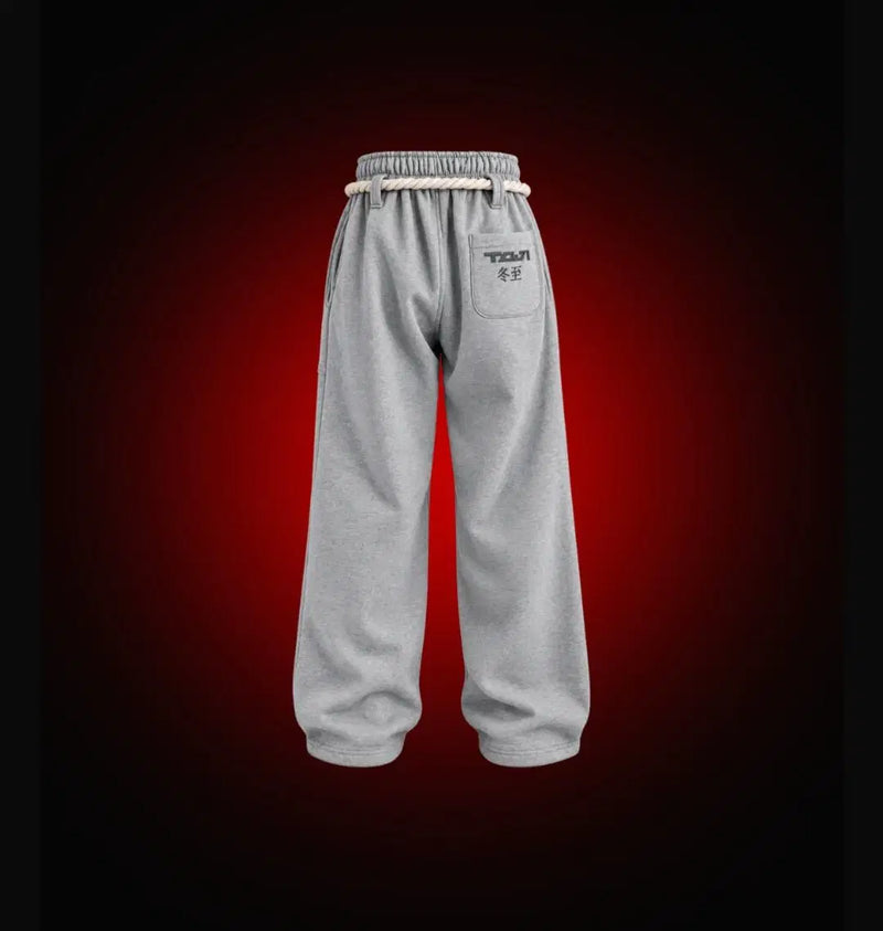 Blood Edge- Grey Edition - Braided Sweatpants - Pals & Coze