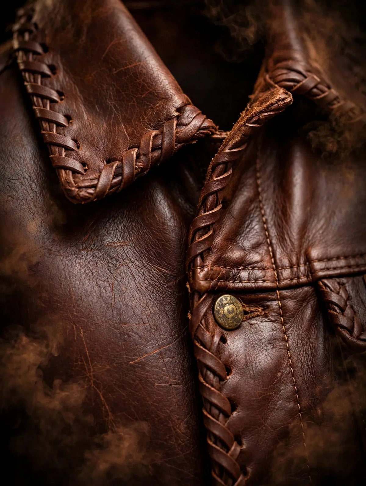 Hand-Braided Frontier Jacket!Only 3 pieces made per size - 100% Original Cow Leather Jacket. - Pals & Coze