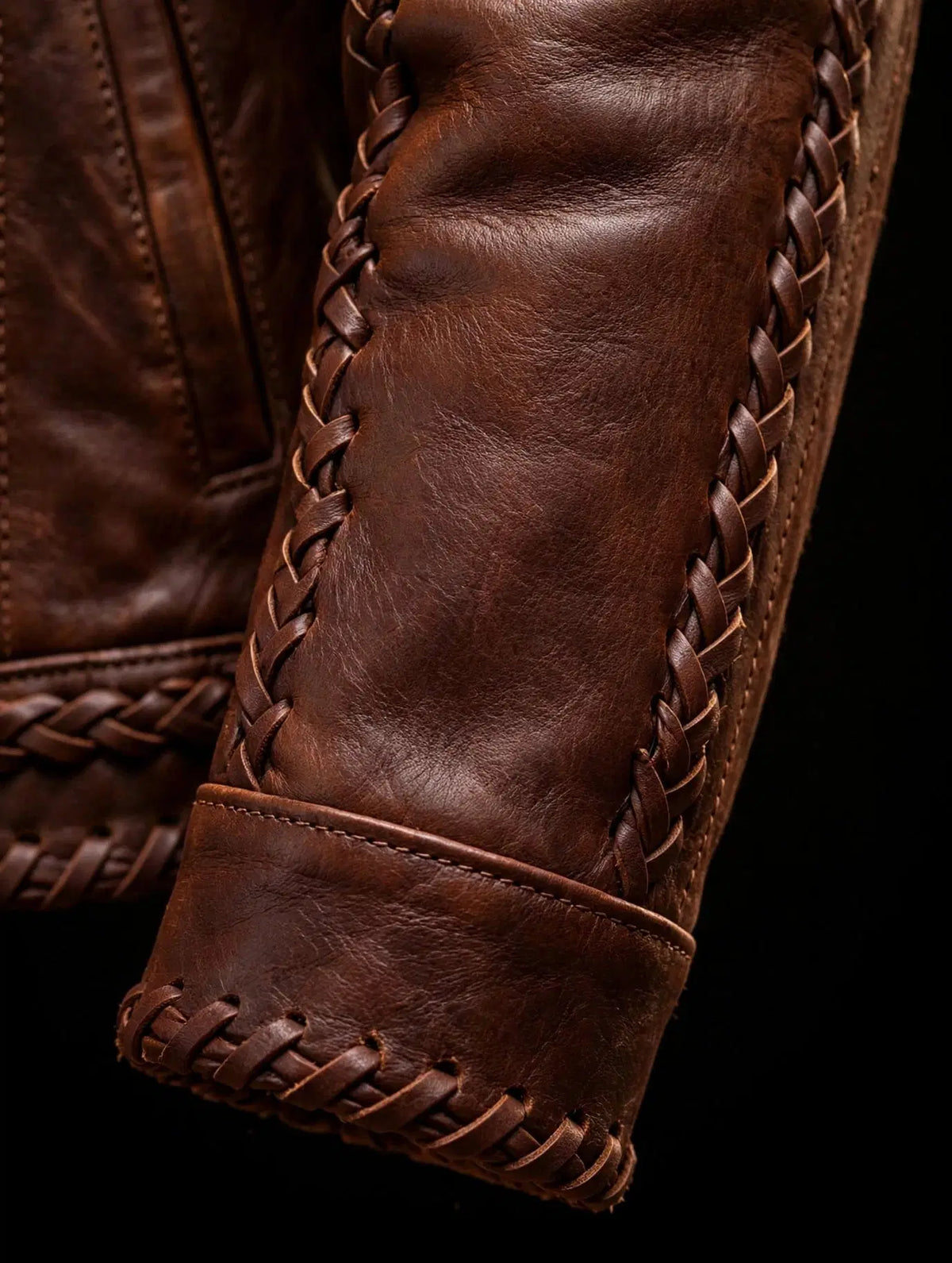 Hand-Braided Frontier Jacket!Only 3 pieces made per size - 100% Original Cow Leather Jacket. - Pals & Coze