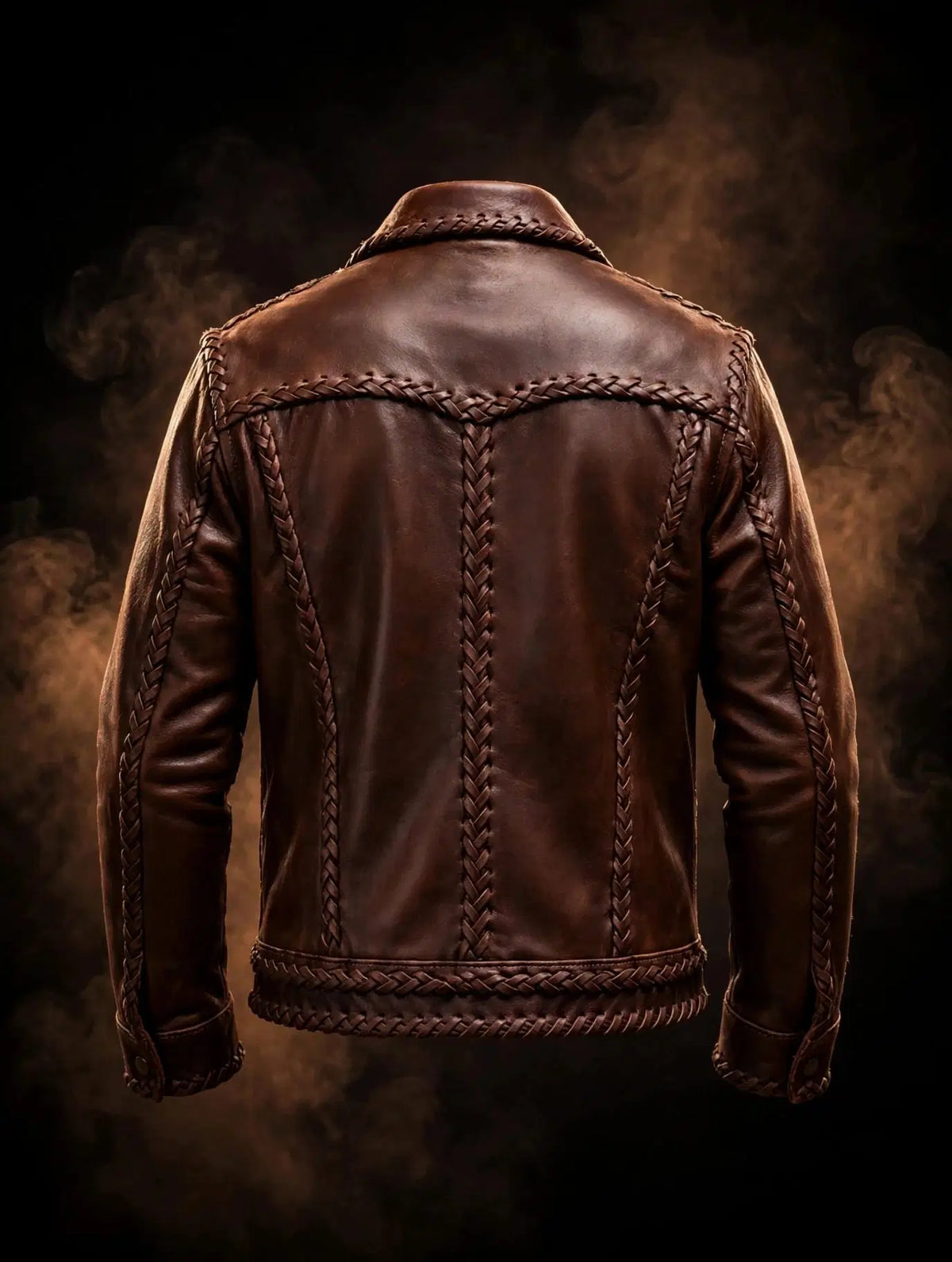 Hand-Braided Frontier Jacket!Only 3 pieces made per size - 100% Original Cow Leather Jacket. - Pals & Coze
