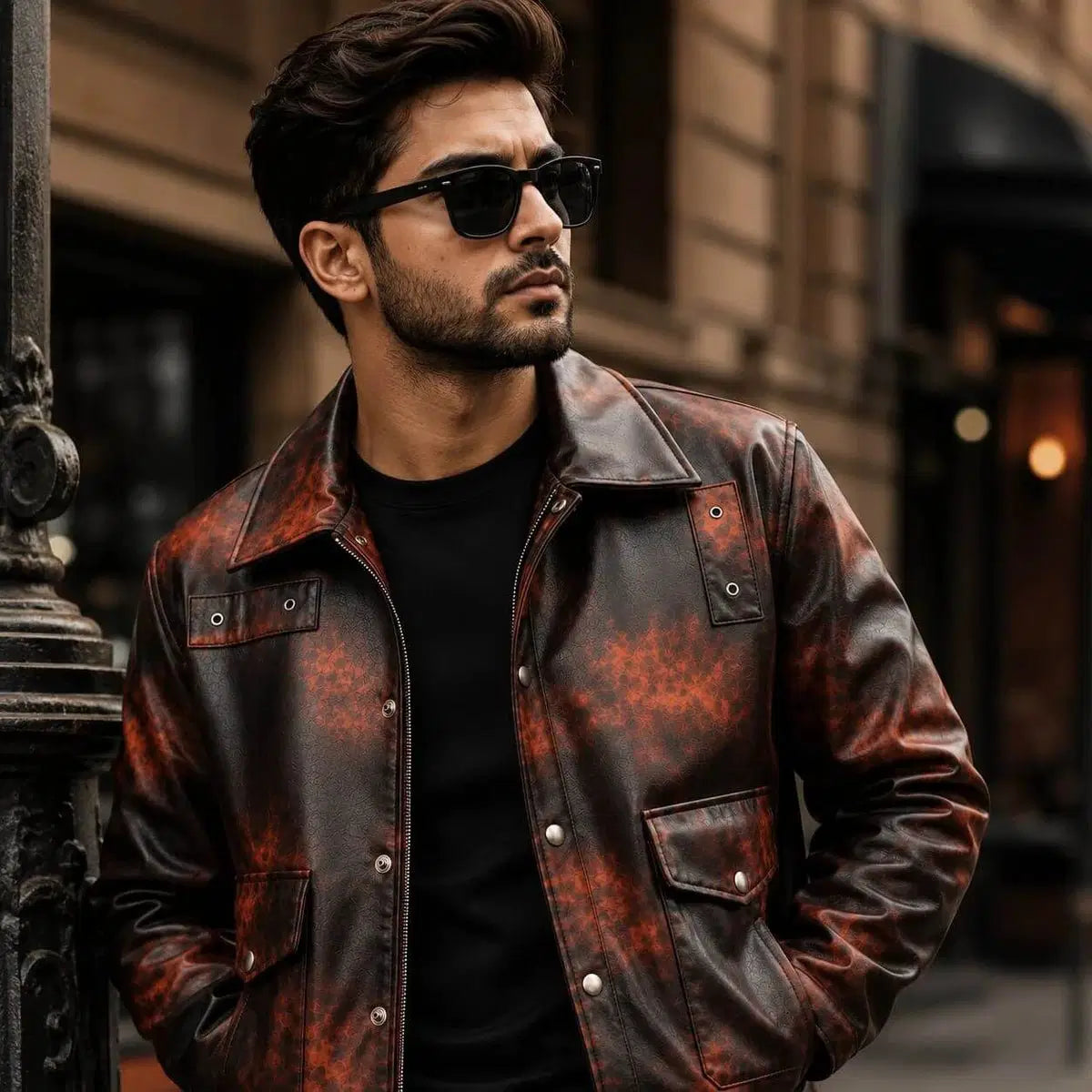 Heritage Burnt Tortoise Jacket - Vintage Distressed Leather. - Pals & Coze