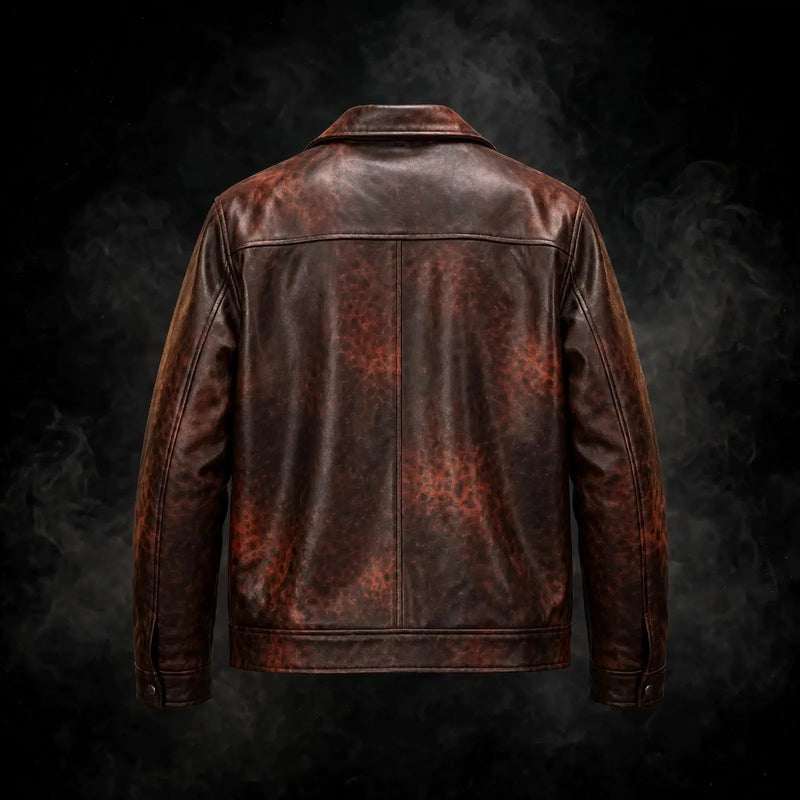 Heritage Burnt Tortoise Jacket - Vintage Distressed Leather. - Pals & Coze