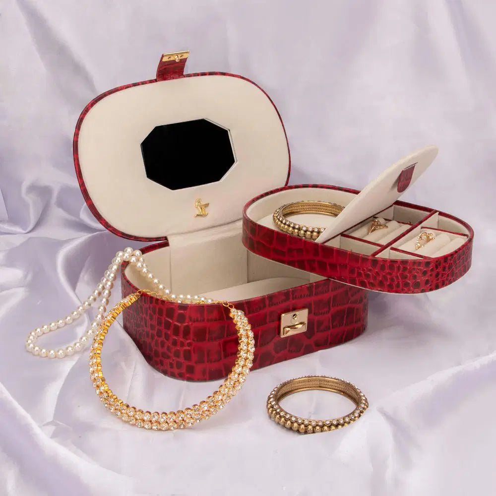 Jewellery Box III - Luxury Genuine Leather Jewellery Box - Premium Jewelry Organizer Case - Pals & Coze