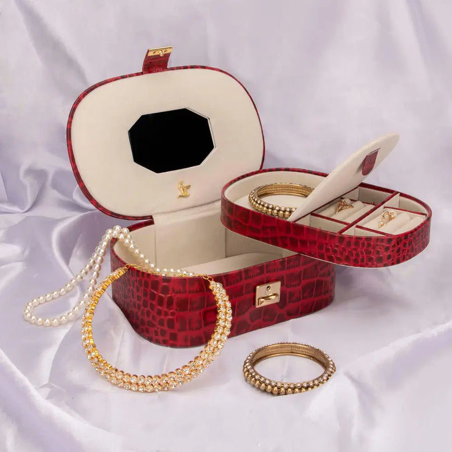 Jewellery Box III - Luxury Genuine Leather Jewellery Box - Premium Jewelry Organizer Case - Pals & Coze