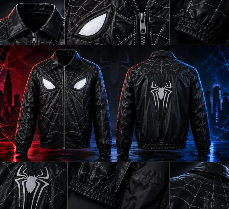The Night Hunter Unisex Leather Bomber jacket. - Pals & Coze